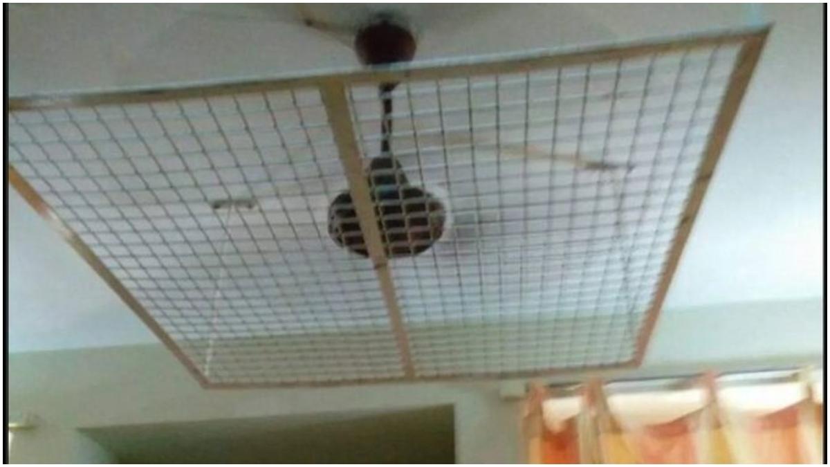 Pic of ceiling fan behind iron grill in Kota goes viral.